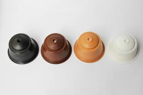 Coffee's capsule on white background Stock Photos