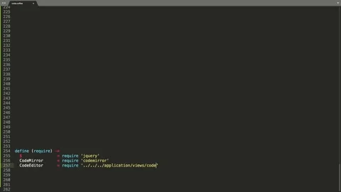 CoffeeScript Programming Language Source Code Typing Effect. CoffeeScript Pro Stock Footage 147979347