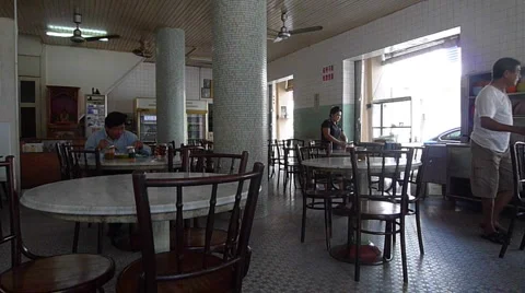 Coffeeshop in Penang Stock Footage 2974659