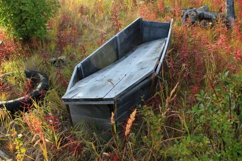 Coffin abandoned Stock Photos