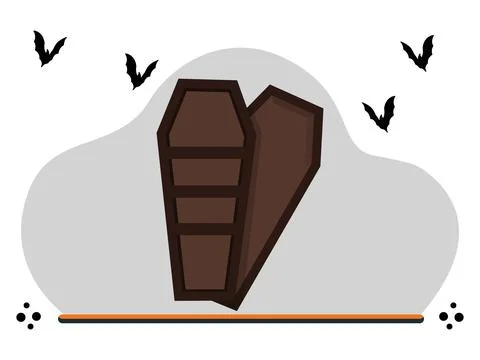 Coffin Concept Illustration Stock Illustration