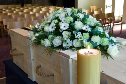 Coffin in crematory Stock Photos