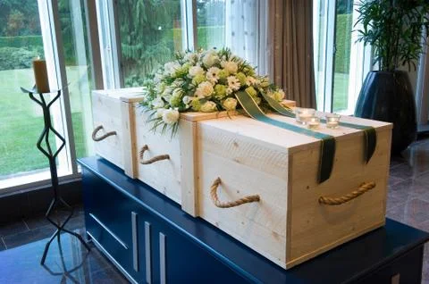 Coffin in crematory Stock Photos
