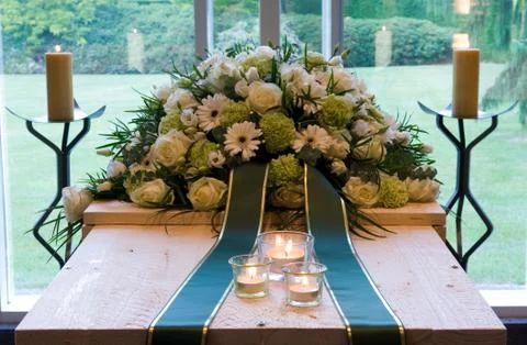 Coffin in crematory Stock Photos