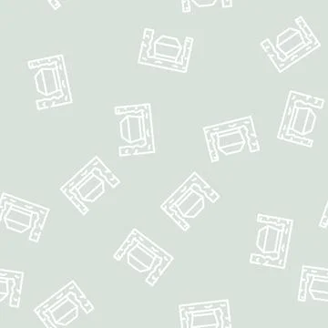 Coffin in ground line vector seamless pattern 스톡 일러스트