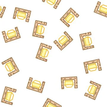 Coffin in ground vector seamless pattern Stock Illustration