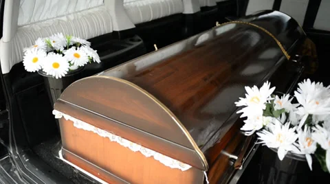 The coffin in a hearse Video stock 32701434