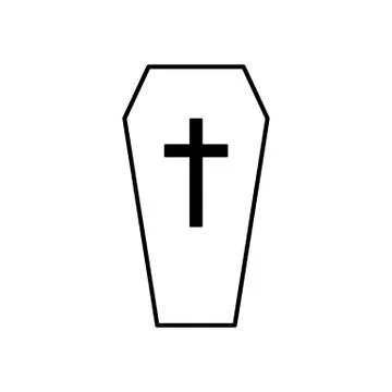 Coffin icon. funeral icon vector Stock Illustration