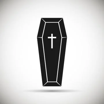 Coffin icon. Stock Illustration