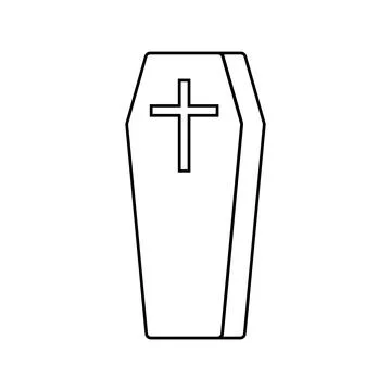 Coffin icon vector Stock Illustration