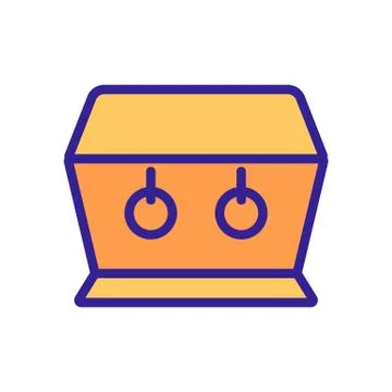 Coffin icon vector. Isolated contour symbol illustration 스톡 일러스트