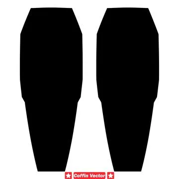 Coffin Illustration Bundle Artistic Vector Silhouettes for Graphic Novels, .. Stock Illustration