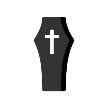 Coffin isolated. casket ??on white background. Religion object Stock Illustration