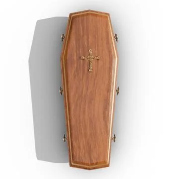 Coffin isolated on transparent background Stock Illustration