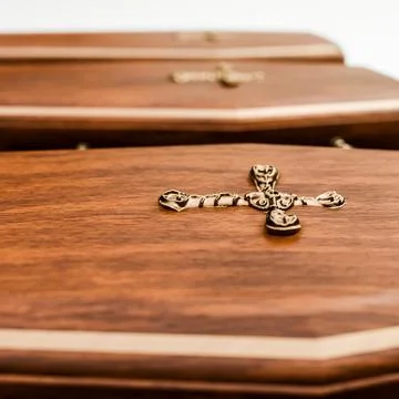 Coffin isolated on white background Stock Illustration