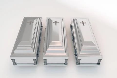 Coffin isolated on white Stock Illustration