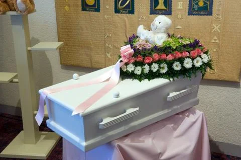 Coffin for a kid Stock Photos