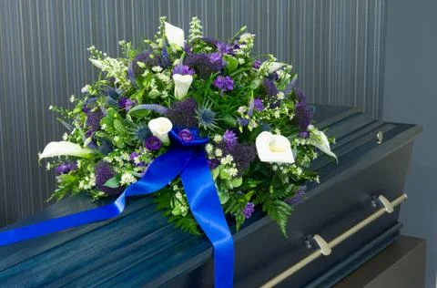 Coffin in morgue Stock Photos