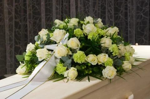 Coffin in morgue Stock Photos