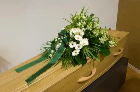 Coffin in morgue Stock Photos