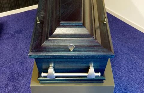 Coffin in morgue Stock Photos