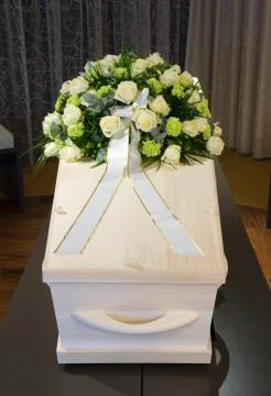 Coffin in morque Stock Photos