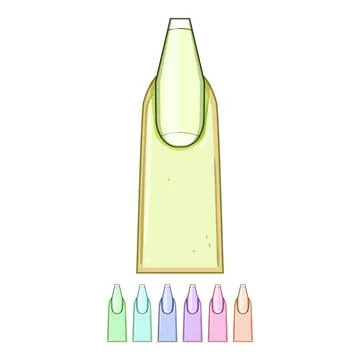 Coffin nail shape cartoon vector graphic Stock Illustration