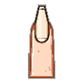 Coffin nail shape pixel art vector illustration Stock Illustration