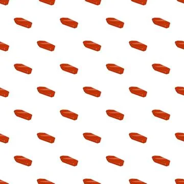 Coffin pattern, cartoon style Stock Illustration