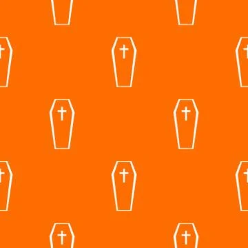 Coffin pattern seamless Stock Illustration
