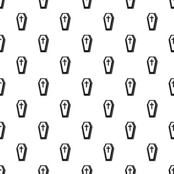 Coffin pattern, simple style イラスト素材