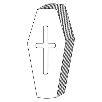 Coffin. Sketch. Vector illustration. Stock-Illustration