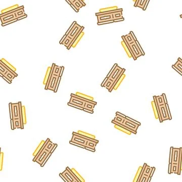 Coffin on stand vector seamless pattern Stock Illustration