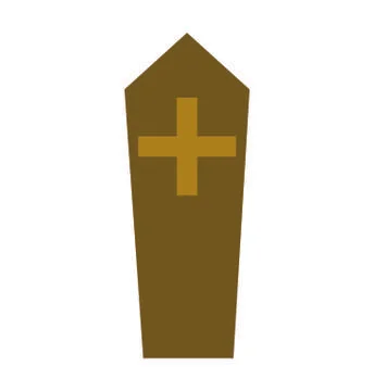 Coffin on white Stock Illustration