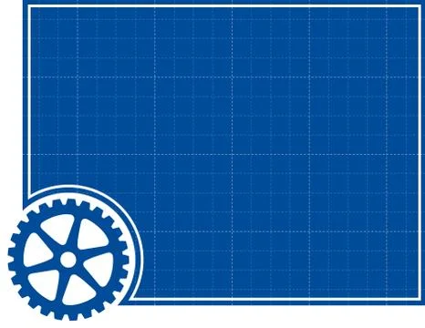 Cog and blueprint background Illustration