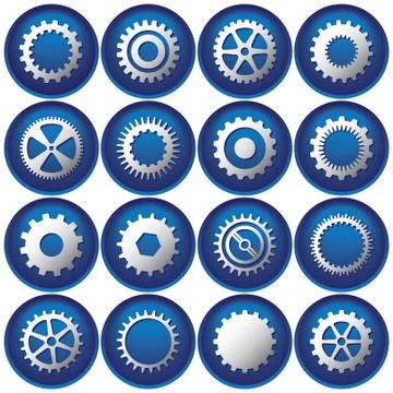 Cog buttons Иллюстрация
