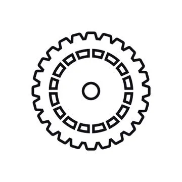 Cog gear machine part icon. Vector graphic Stock Illustration