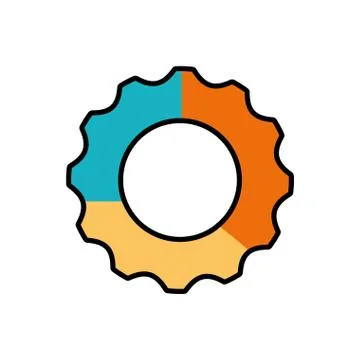 Cog gear machine part icon. Vector graphic Stock Illustration