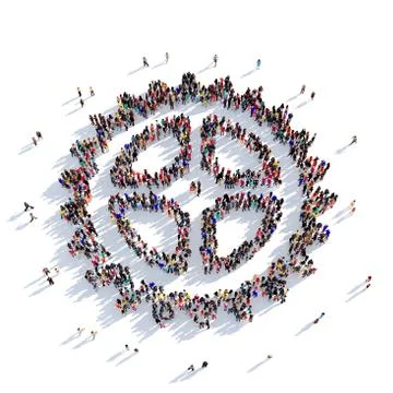 Cog gear people 3D rendering Stock Illustration