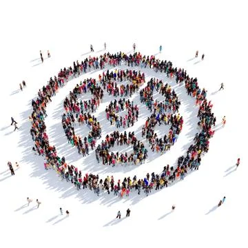 Cog gear people 3D rendering Illustrazione stock