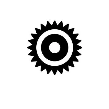 Cog, Gear Solid Flat Vector Icon Isolated on White Background 스톡 일러스트