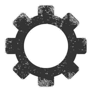 Cog Grunge Icon Image Stock Illustration