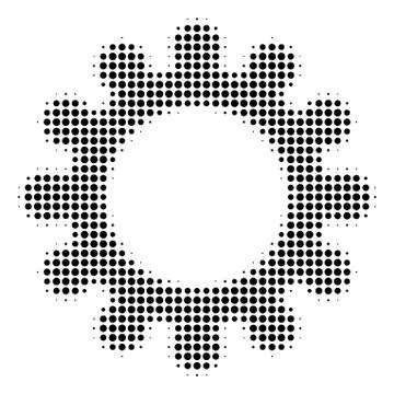 Cog Halftone Icon 스톡 일러스트