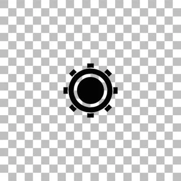 Cog icon flat Illustrazione stock