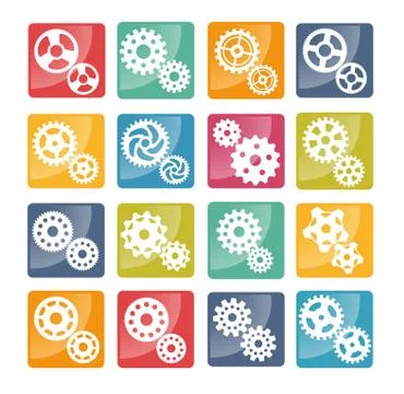 Cog icons Stock Illustration