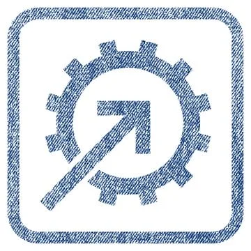 Cog Integration Fabric Textured Icon Stock-Illustration