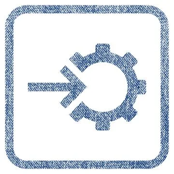 Cog Integration Fabric Textured Icon Illustrazione stock