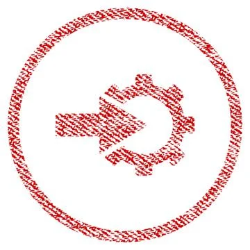 Cog Integration Fabric Textured Icon Illustrazione stock