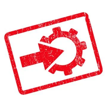 Cog Integration Icon Rubber Stamp Stock-Illustration