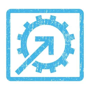 Cog Integration Icon Rubber Stamp Illustrazione stock